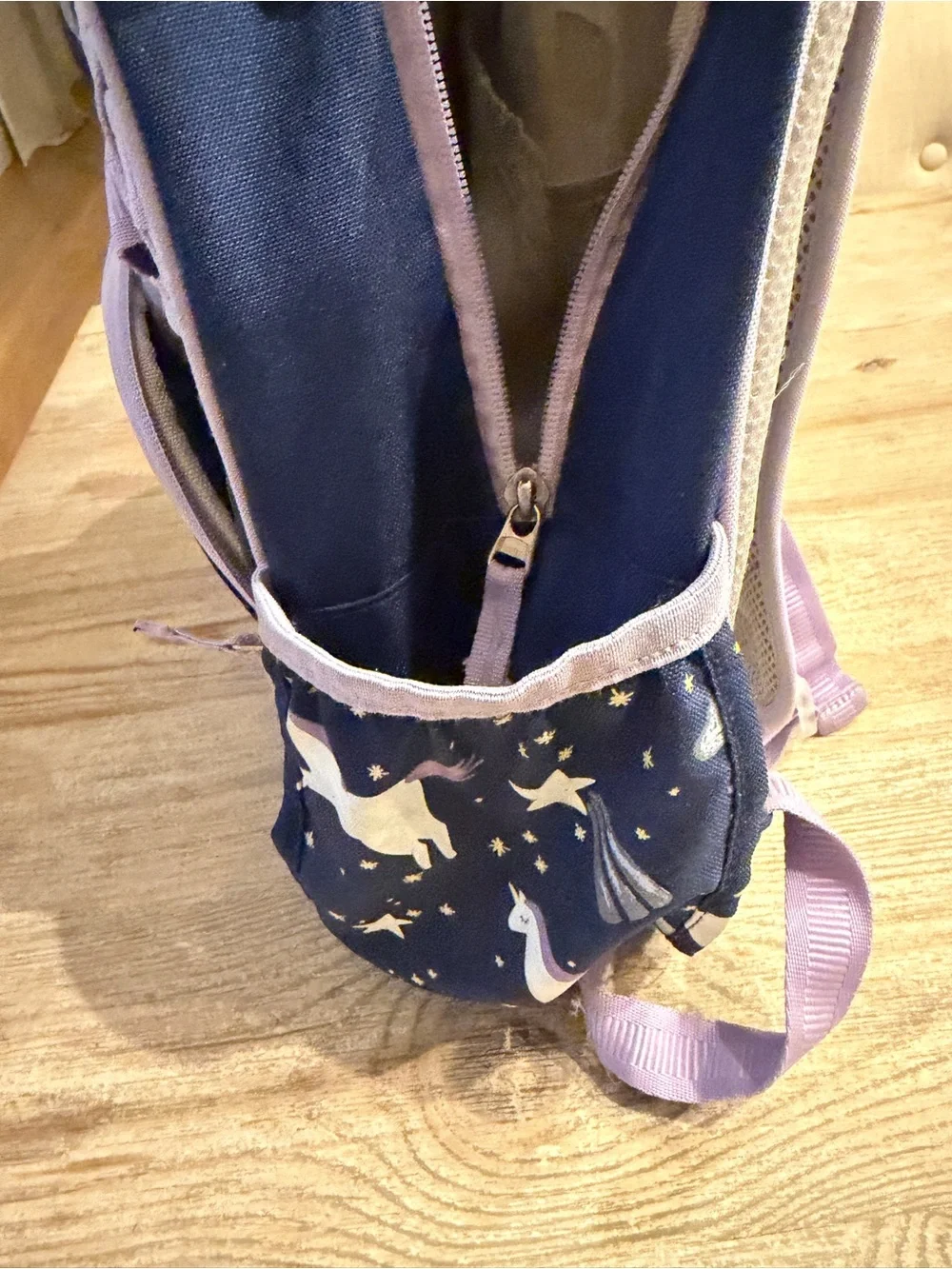 Pottery Barn Kids Unicorn Backpack - Navy & Lavender